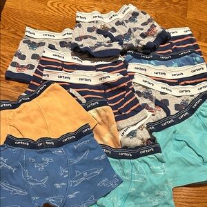 14 pcCarter's Boys Underwear Set - Blue, Orange, Gray